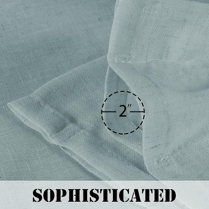 H.VERSAILTEX Linen Curtains Elegant Natural Linen Semi Sheer Curtains Energy - Image 5