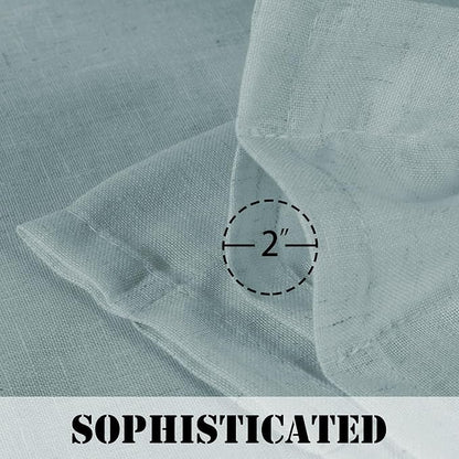 H.VERSAILTEX Linen Curtains Elegant Natural Linen Semi Sheer Curtains Energy - Image 5