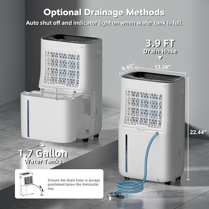 2025Upgraded 5000 Sq.Ft 80 Pint Dehumidifier - Image 2