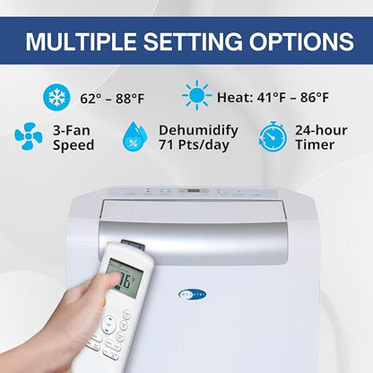 Whynter ARC-148MHP 14, 000 BTU Portable Air Conditioner and 10, 000 BTU - Image 8