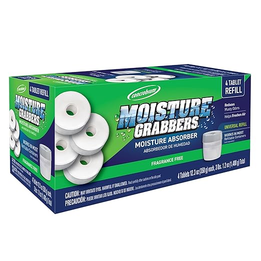 Concrobium 378489 Moisture Grabbers Moisture Absorber Refill Tablets, 4 Tablet by Rust-Oleum