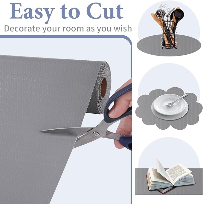 Drawer and Shelf Liner for Kitchen Cabinet: 17 in X 20 Ft Non Slip Waterproof - Image 4