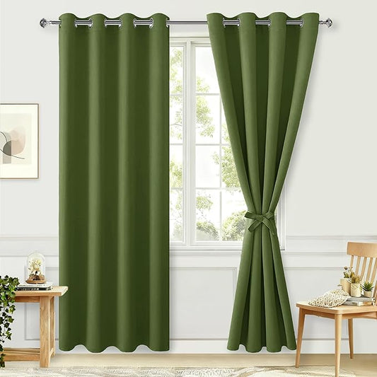 Hiasan Blackout Curtains for Bedroom, 52 x 96 Inches Long by Hiasan