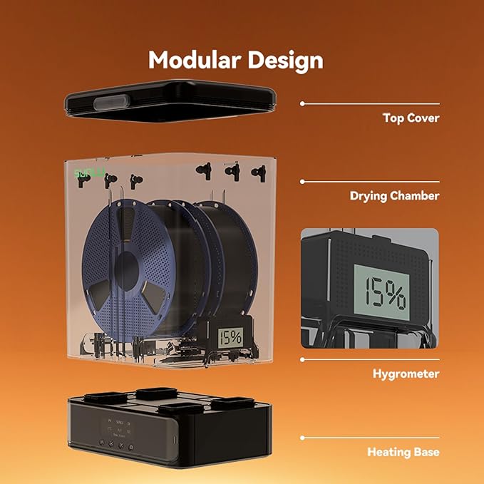 SUNLU Official Filament Box Dryer SP2, Accommodate 0.25-3KG, Compatible - Image 6