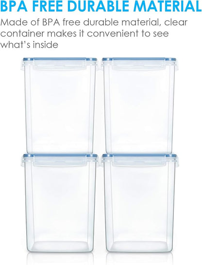 Vtopmart Large Food Storage Containers 5.2L / 175oz, 4 Pieces BPA Free Plastic - Image 3