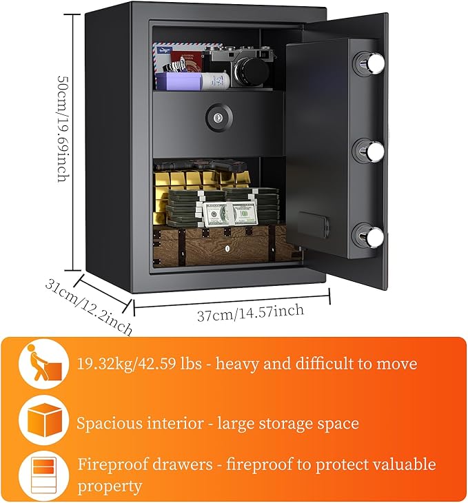 WASJOYE Fireproof Cabinet Safe Box - Image 6