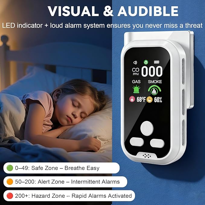 6-in-1 Carbon Monoxide Detector Combo - Image 6