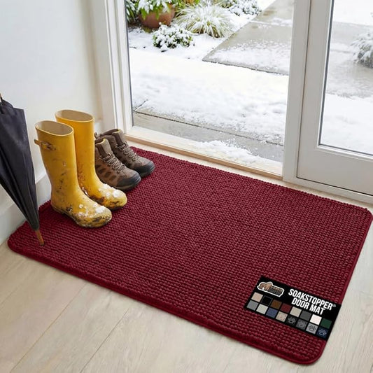 GORILLA GRIP SOAKSTOPPER Dog Door Mat, 48x30 Machine Washable Rug Absorbent by GorillaGrip