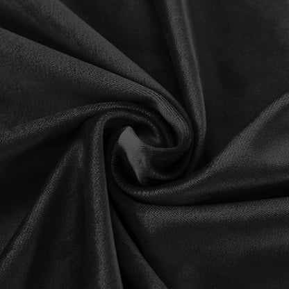 ChadMade Extra Wide Blackout Lined Premium Velvet Curtain Warm Black 120Wx96L - Image 6