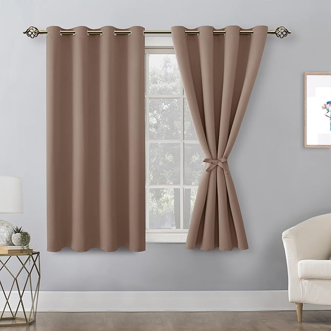 Hiasan Blackout Curtains for Bedroom, 52 x 54 Inches Long - Image 2