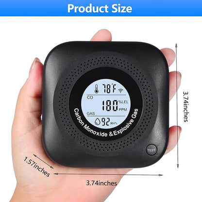 Carbon Monoxide Detectors, 4-in-1 Natural Gas Leak Detector, Portable Carbon - Image 5