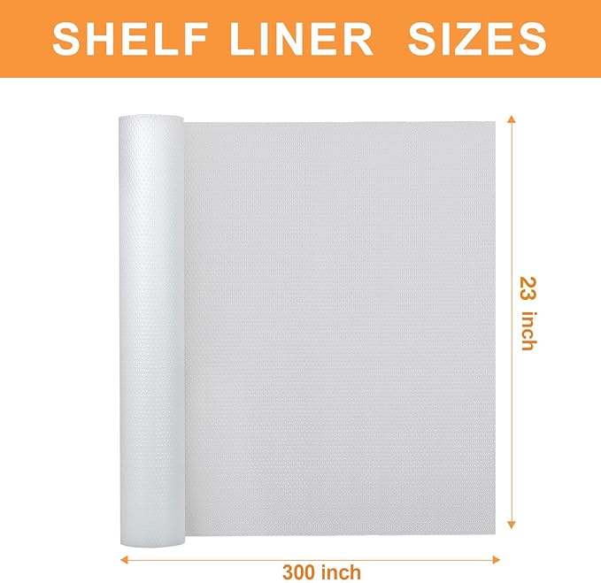 FLPMIX Clear Cabinet Shelf Liner: 23" x 300" Waterproof Kitchen Under Sink Mat - Image 9