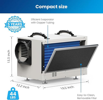 BaseAire Crawl Space Dehumidifier, 113 Pint Dehumidifiers - Image 7