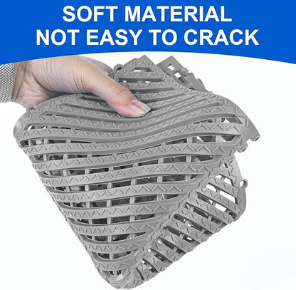 MYFAMIREA Modular Interlocking Cushion 12 Pack 11.8" x 11.8" Rubber Floor Tiles - Image 3