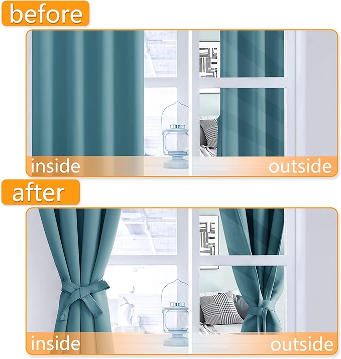 Hiasan Blackout Curtains for Bedroom, 52 x 84 Inches Long - Image 5