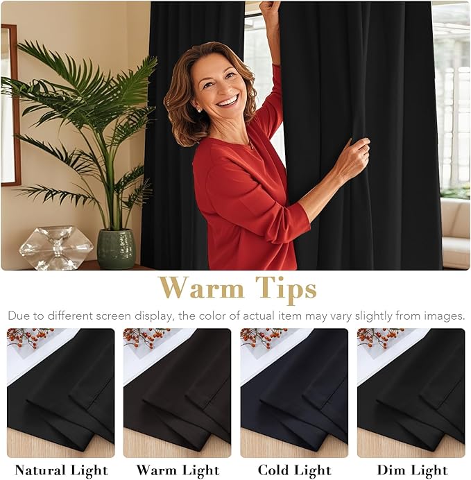 H.VERSAILTEX Blackout Curtains Thermal Insulated Window Treatment Panels Room - Image 6