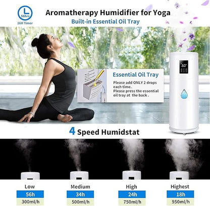 Humidifiers for Large Room Home Bedroom 2000 sq.ft. 17L/4.5Gal Large Humidifier - Image 4