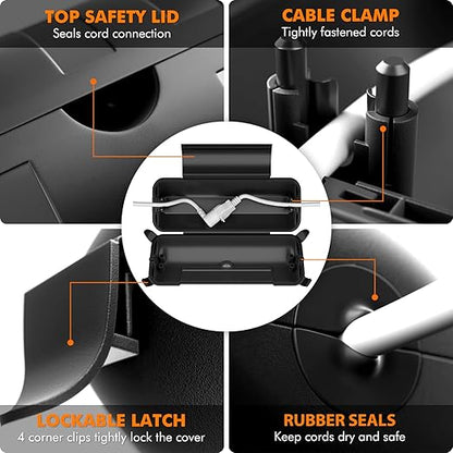 RESTMO 2 Pack Outdoor Waterproof Electrical Box, Weatherproof Connection Box - Image 3