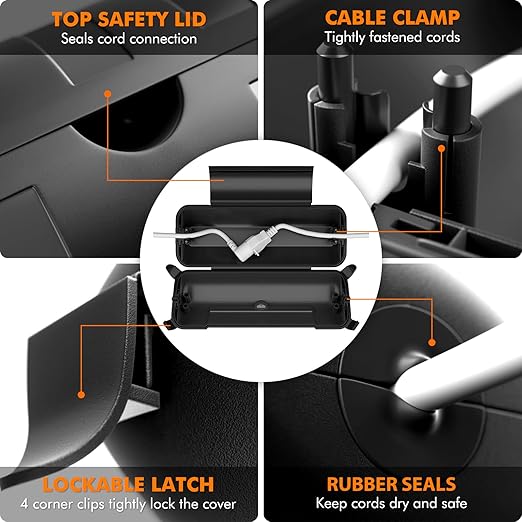 RESTMO Outdoor Waterproof Connection Box, Weatherproof Electrical Extension - Image 3