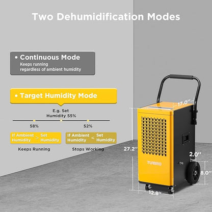 TURBRO 165 Pint Commercial Dehumidifier - Image 5