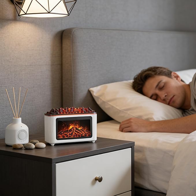 Fireplace Diffuser - 160ml Ultrasonic Quiet Home Decor - Image 7
