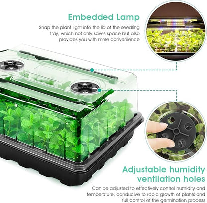 Seed Starter Tray with Grow Light, 192-Cell Seed Starter Kit, Seedling Starter - Image 4