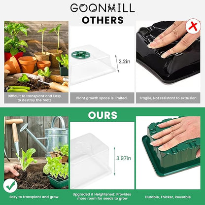 Seed Starter Tray with Grow Light, 5 Packs Plant Starter Tray Seedling Starter - Image 6