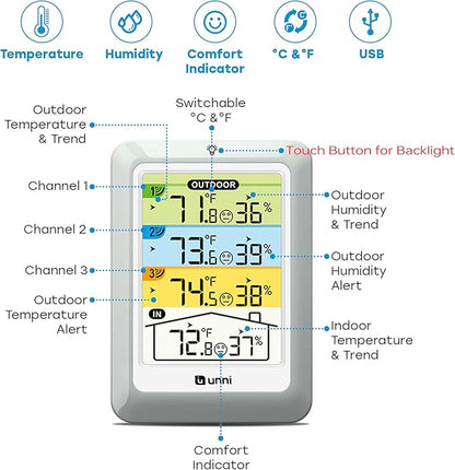 Indoor Outdoor Thermometer Wireless - Image 3
