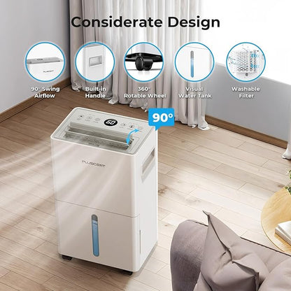 1500 Sq.ft Dehumidifier for Basement, PLUSCENT Max 21 Pint/Day Dehumidifiers - Image 8