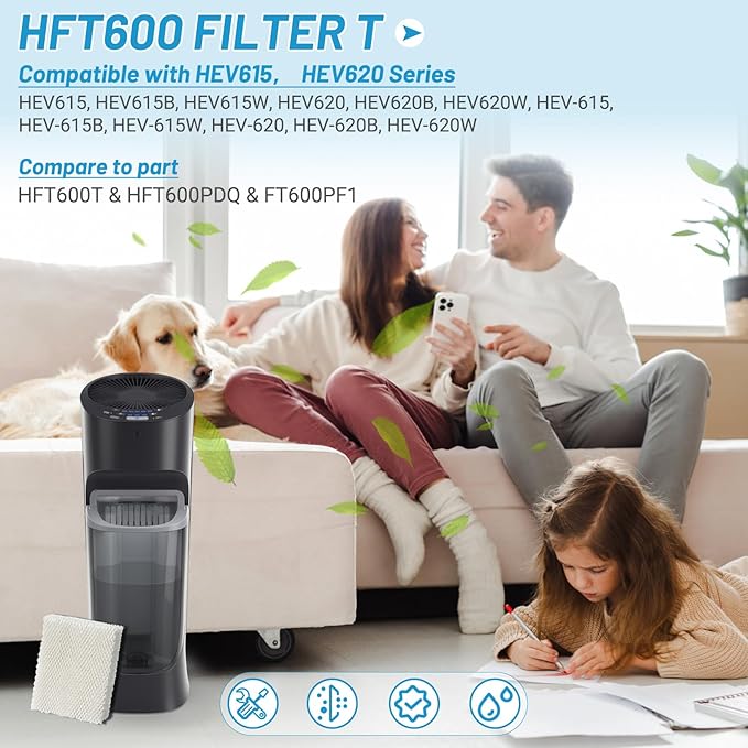 Lemige 4 Pack Humidifier Wicking HFT600 Filters T Compatible - Image 2