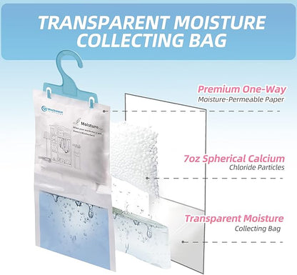 Moisture Absorber Refill Hanging Bags, 12 Pack – Calcium Chloride Dehumidifier - Image 5