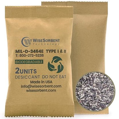 Kraft Clay Desiccants Packs for Safe, 66 Gram 180 Pack Dehumidifier for Gun Safe by Wisesorb