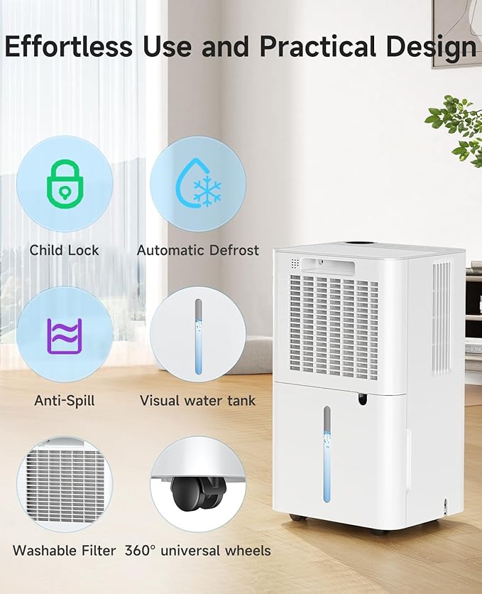2500 Sq.Ft Dehumidifier for Basement - Image 8