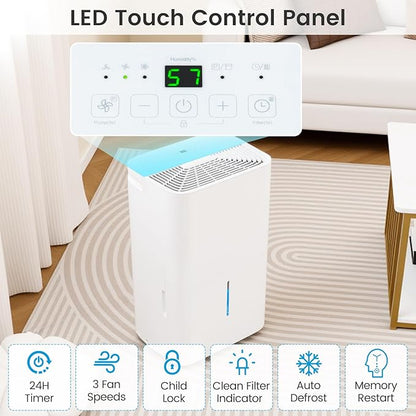 DORTALA 150 Pints Dehumidifier for 7000 Sq.Ft Large Rooms, Home Dehumidifier - Image 4