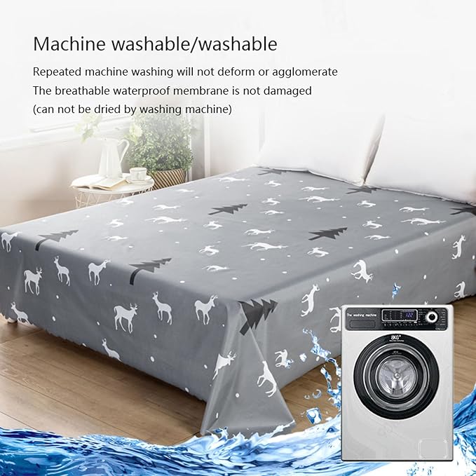SIELUNO Waterproof Bed Sheet Flat Sheets Lightweight, Mattress Protector Sheet - Image 6