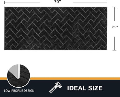 PURRUGS Dirt Trapping Door Mat 32" x 70", Non-Slip Machine Washable Entry Rug - Image 2