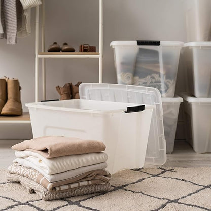 IRIS USA 54 Qt Stackable Plastic Storage Bins - Image 5