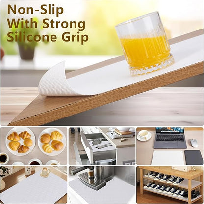 Shelf Liner, 11.8 Inches x 20 FEET Non-Slip Kitchen Cabinet Liner, Washable - Image 3