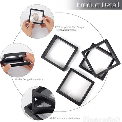 Framendino, 20 Pack Black 3D Floating Frame Display Case Challenge Coin - Image 4