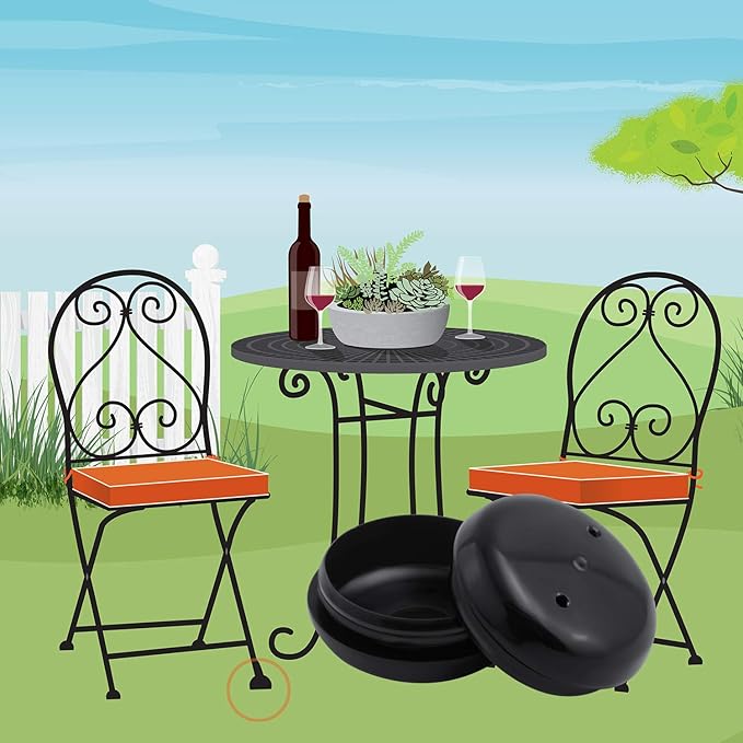 24 Pack Iron Outdoor Patio Furniture Chair and Table Feet Glide Protectors - Image 7
