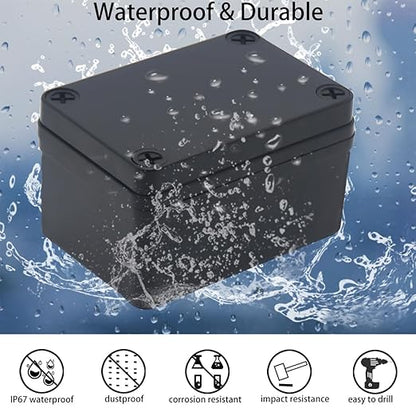 Junction Box, IP67 Waterproof ABS Black Project Box - Image 2