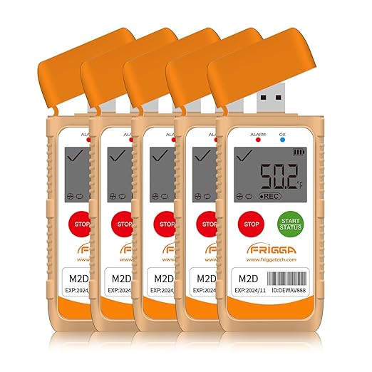 Frigga M2D 5 Pack Multi-Use Temperature Data Logger USB Digital Temperature by Frigga