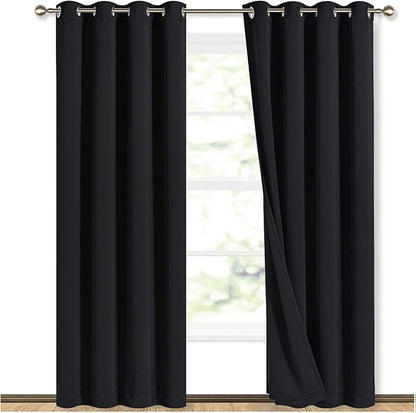 NICETOWN High-End Thermal Curtains, Full Blackout Curtains 84 inches Long by NICETOWN
