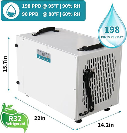 198 Pint Commercial Dehumidifier - Image 2
