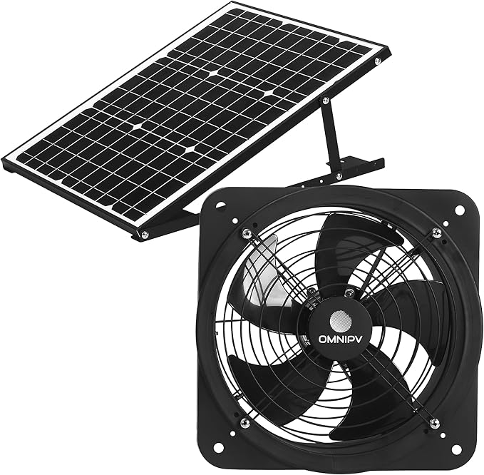 Solar Powered Wall Mount Exhaust Fan, 35 Watt by OMNIPV