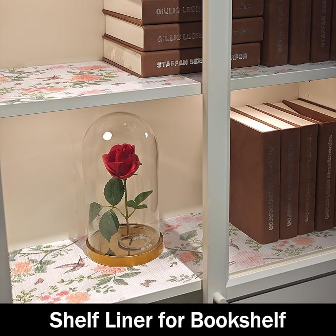 Bird Floral Shelf Liners Non Adhesive and Strong Non-Slip 12IN x 20FT Shelf and - Image 6