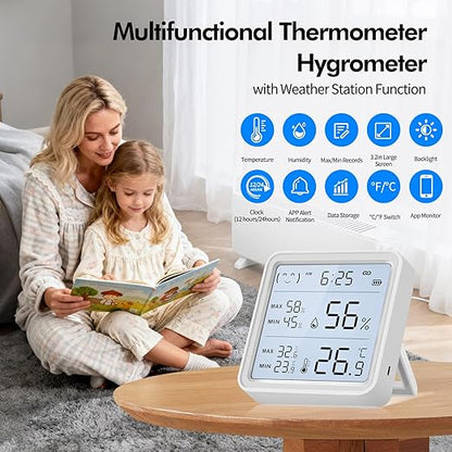 eMylo WiFi Thermometer Hygrometer 2 Pack, Wireless Indoor Humidity Monitor - Image 2
