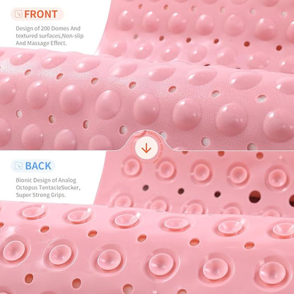 Anti-Slip Bathtub Shower mat, 39.3×15.7 inch（Approximately 100 × 40cm） Soft - Image 3