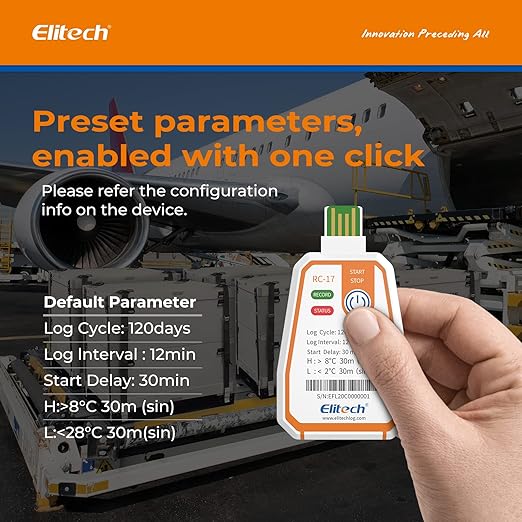 Elitech 20 Pack 120 Days USB Temperature Data Logger Single-Use Cold Chain - Image 2