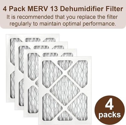 4 Pack 9 x 11 x 1 MERV 13 Replacement Dehumidifier Filters, Compatible - Image 3